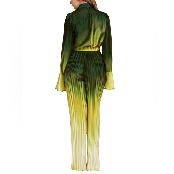 🌿 Pâli de Jalousie 🌿 Pleated Ombré Pant Set (L) - Picture 3 of 4